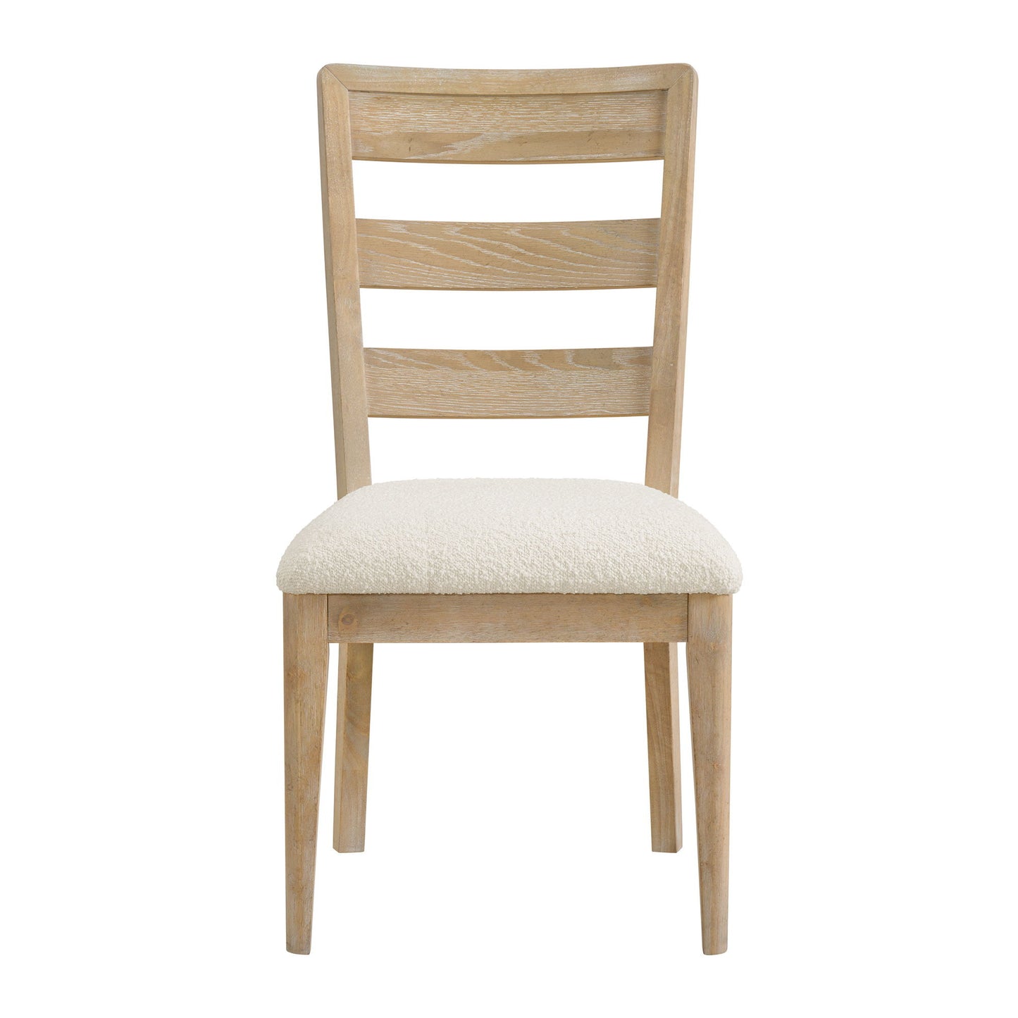 Upholstered Dining Chair With Ladder Back Design (Set of 2)