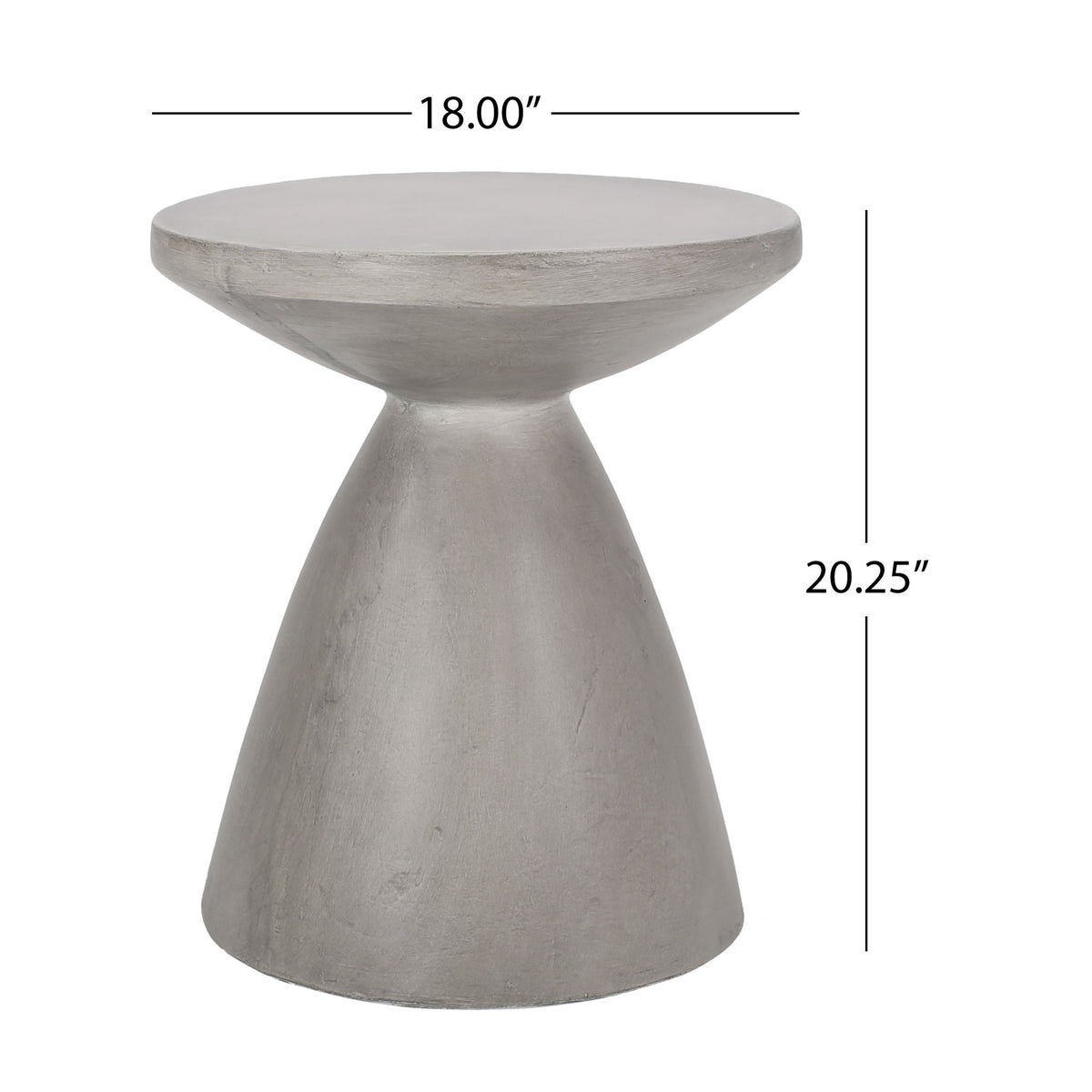 Outdoor Lightweight, Concrete Side Table - Light Gray