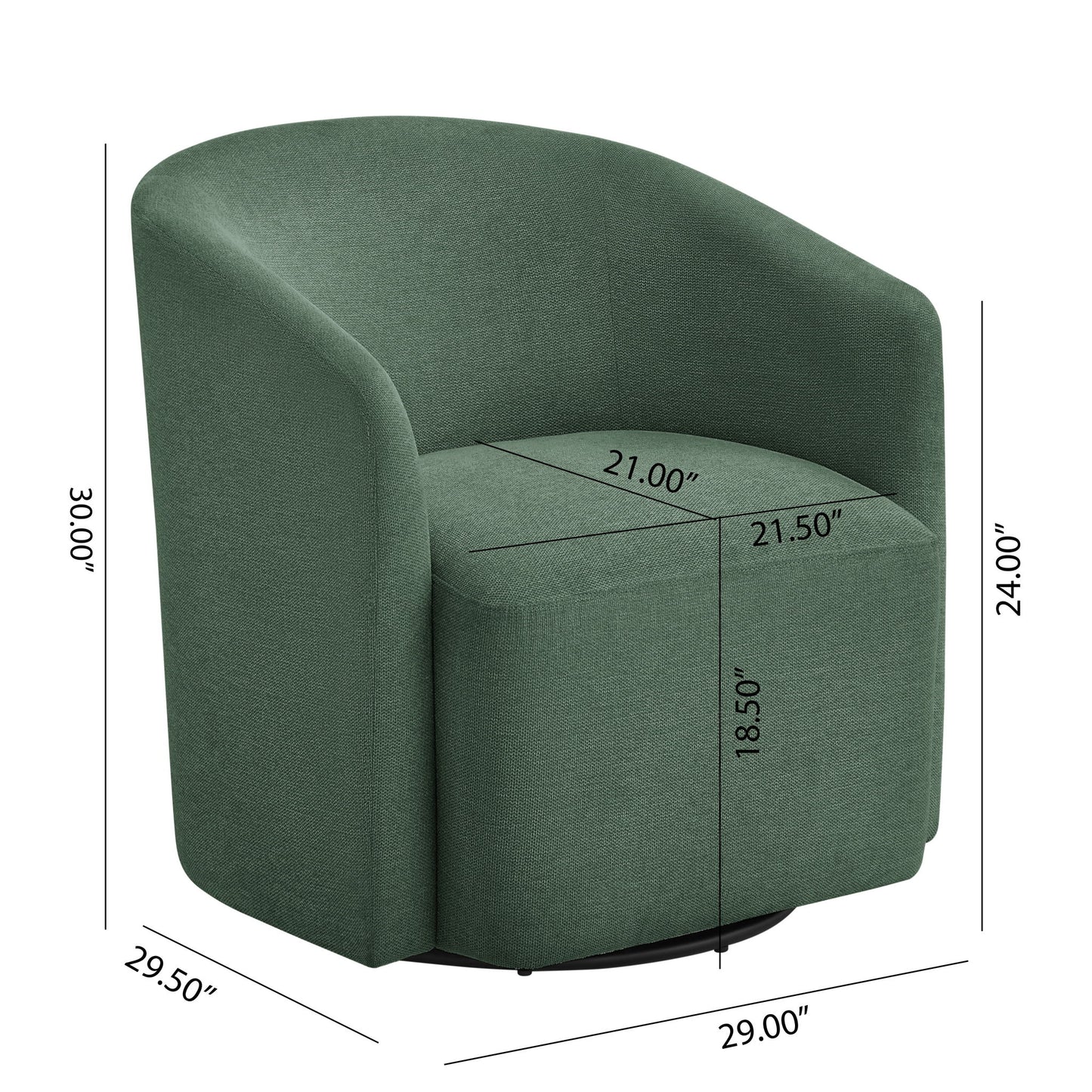 Ardena - Modern Swivel Barrel Chair