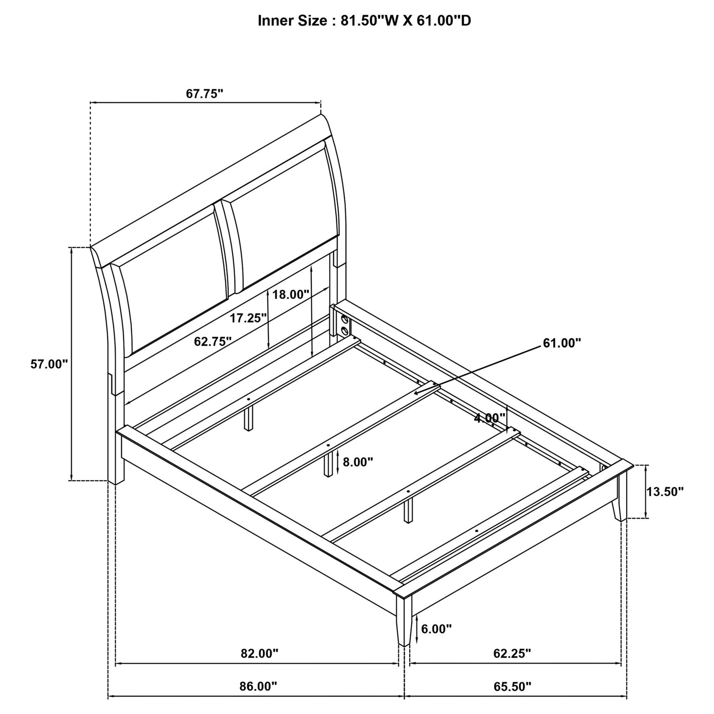 Talia - Queen Bed - White
