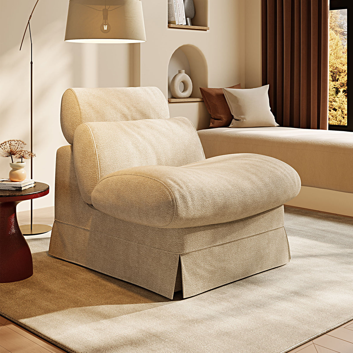Accent Chair, Soft Medium Firm Upholstery For Living Room