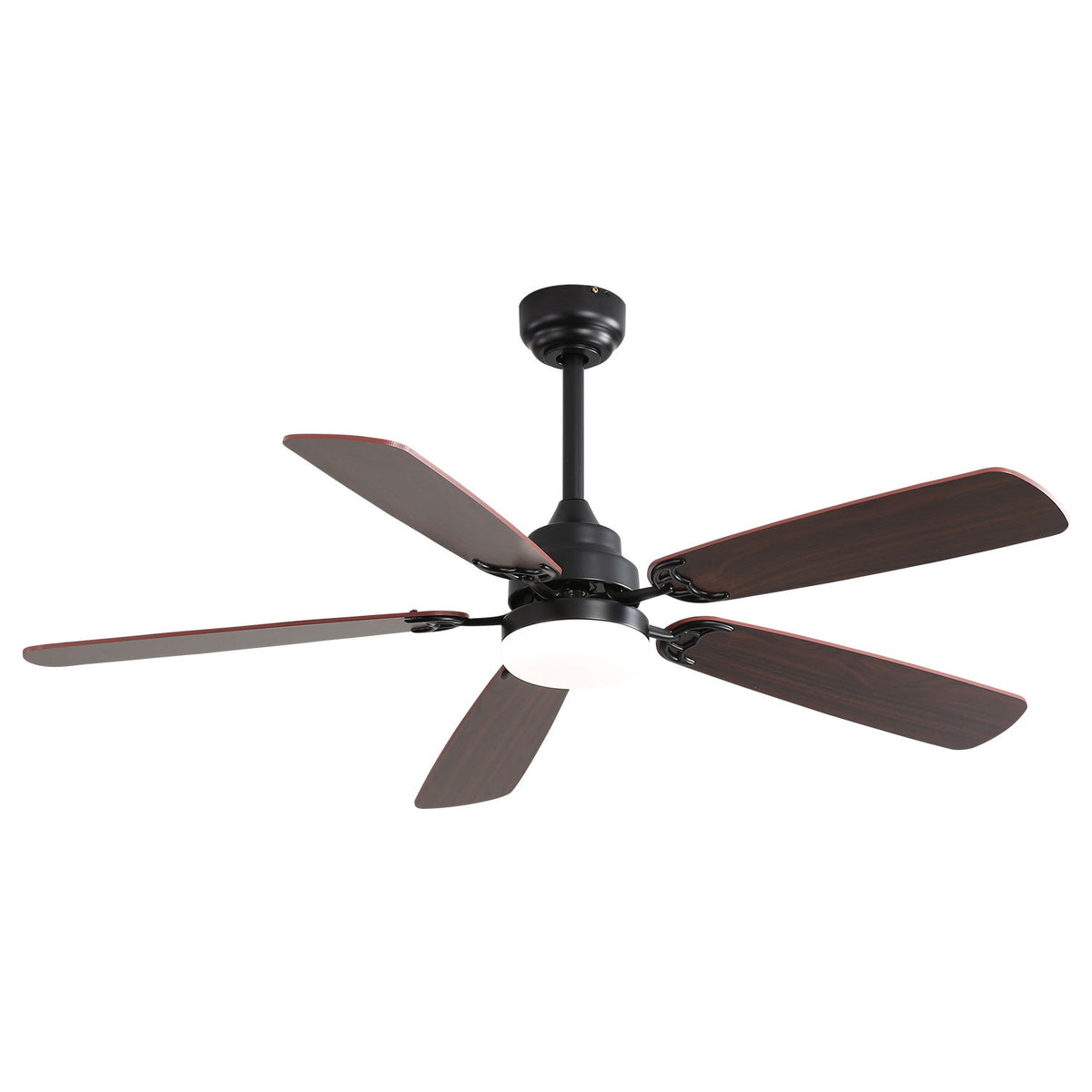 52" Ceiling Fan With LED Light, 6 Speed DC Motor, Remote Control - Matte Black