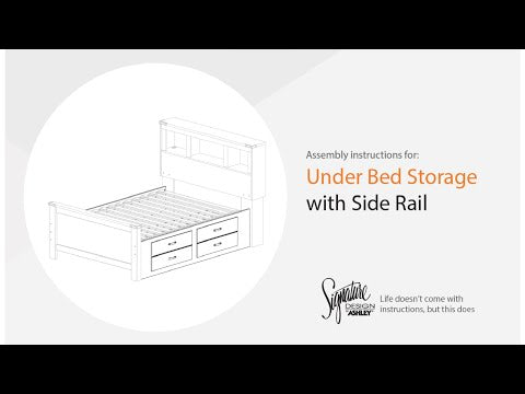 Trinell - Under Bed Storage w/Side Rail - Brown