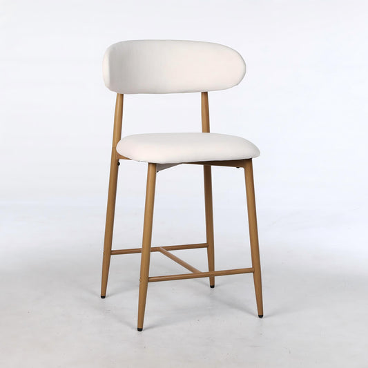 Upholstered Counter Height Bar Stools For Kitchen Island (Set of 2) - Beige