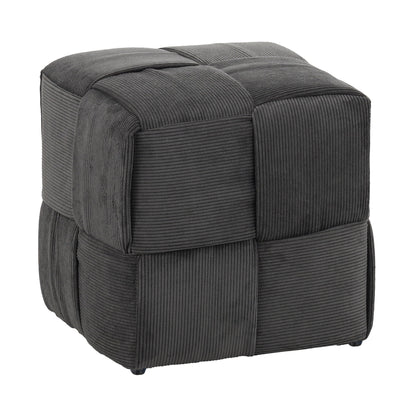 Modern Ottoman Foot Rest With Woven Design