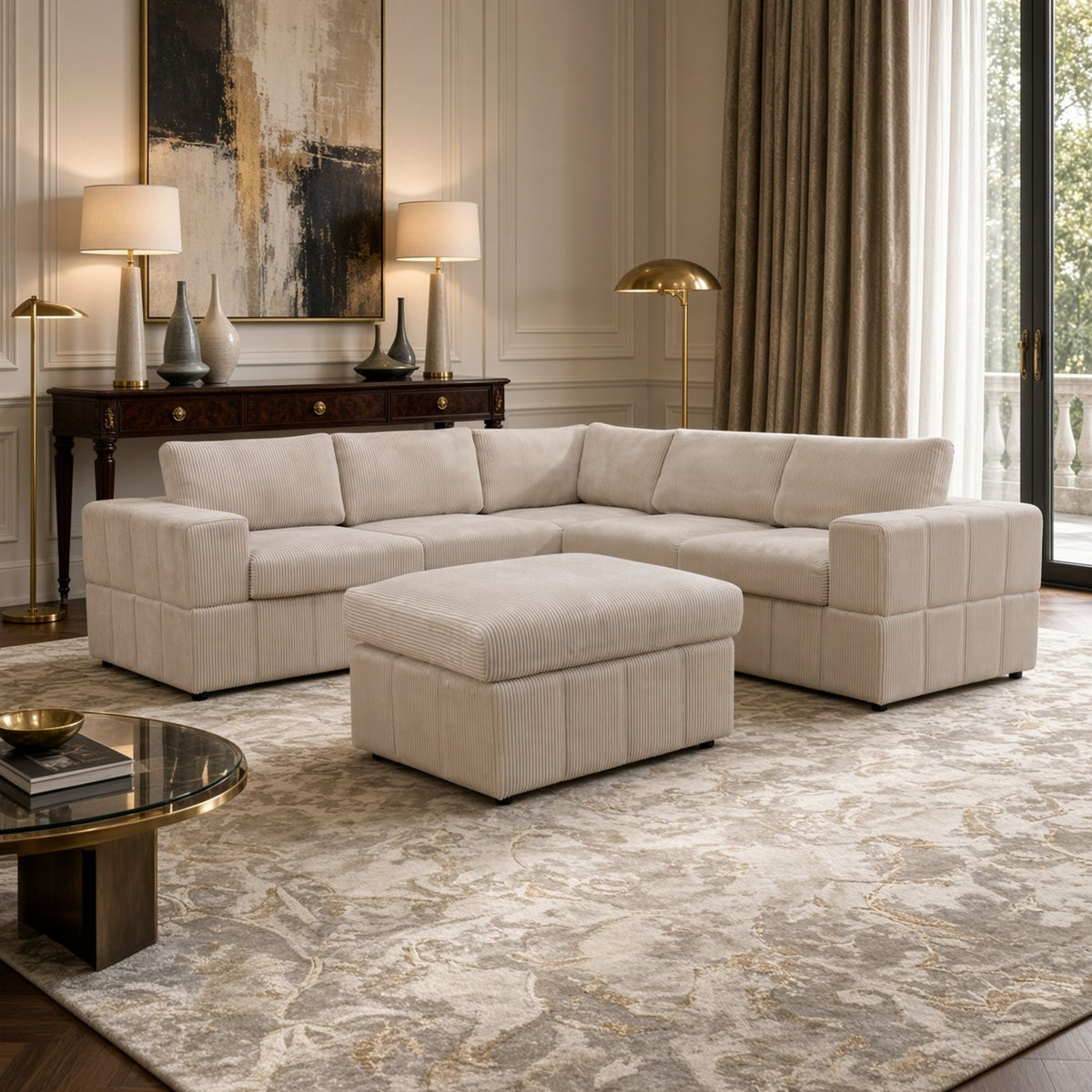 Modular Sectional Sofa, Reversible Set