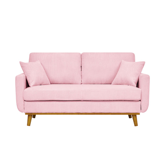 Upholstered Loveseat With Arms And Pillows