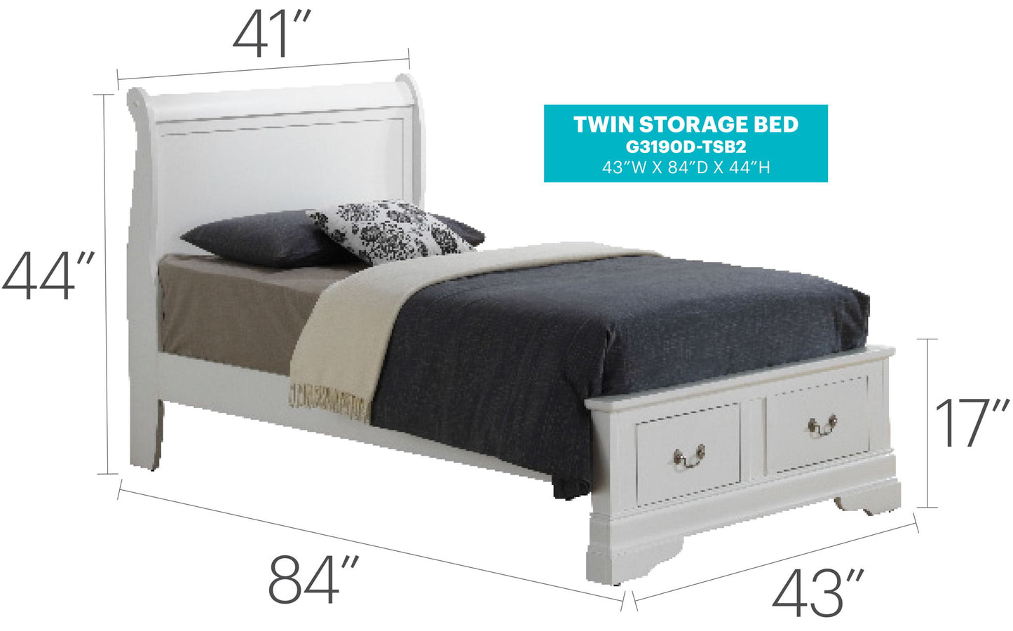 Upholstered Panel Sleigh Bed Design