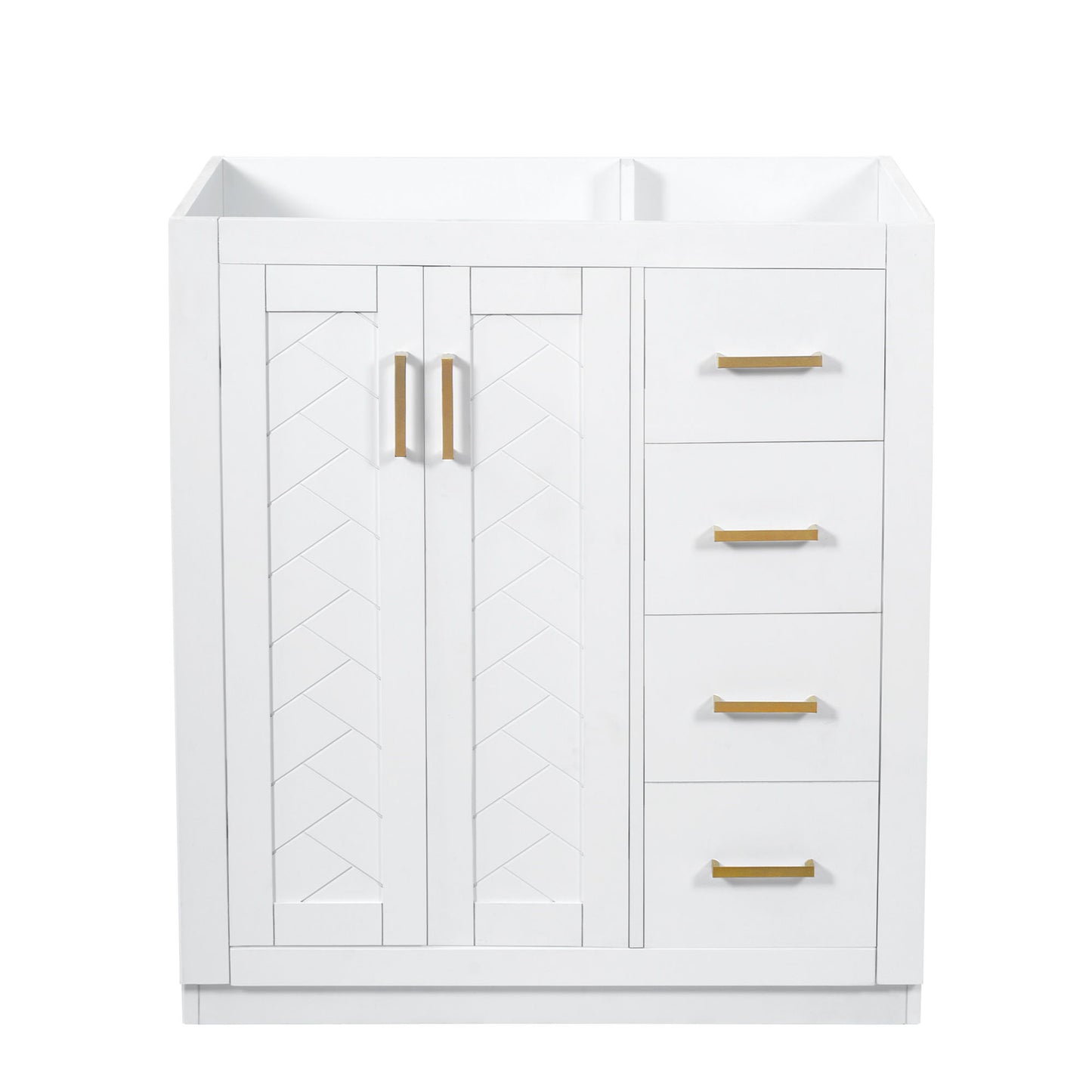 Retro Style Bathroom Vanity With 3 Drawers & Soft-Closing Doors