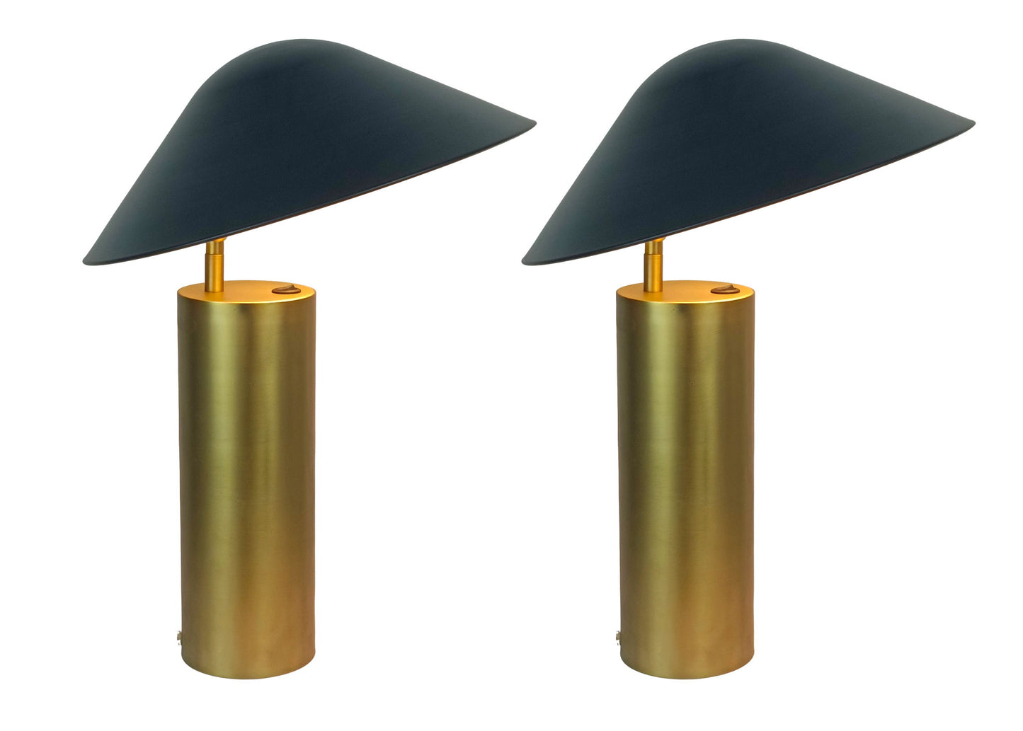 Sculpted Glow Metal Accent Lamp (Set of 2) - Brushed Gold / Matte Black
