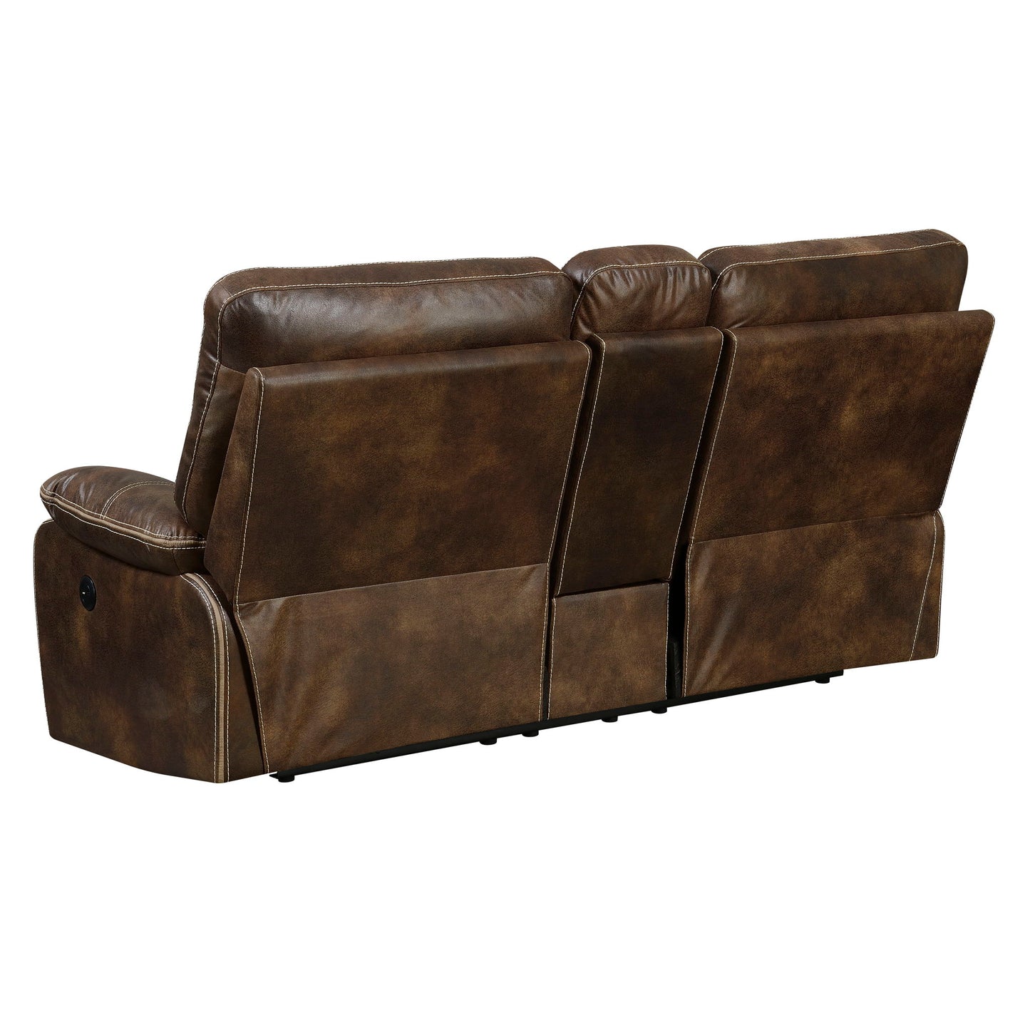 Power Reclining Loveseat - Brown - Fabric