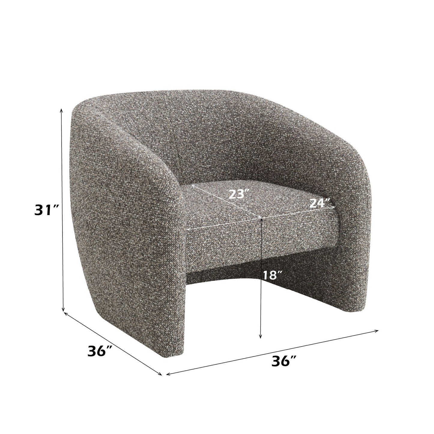 Livia - Accent Chair - Brown / Gray
