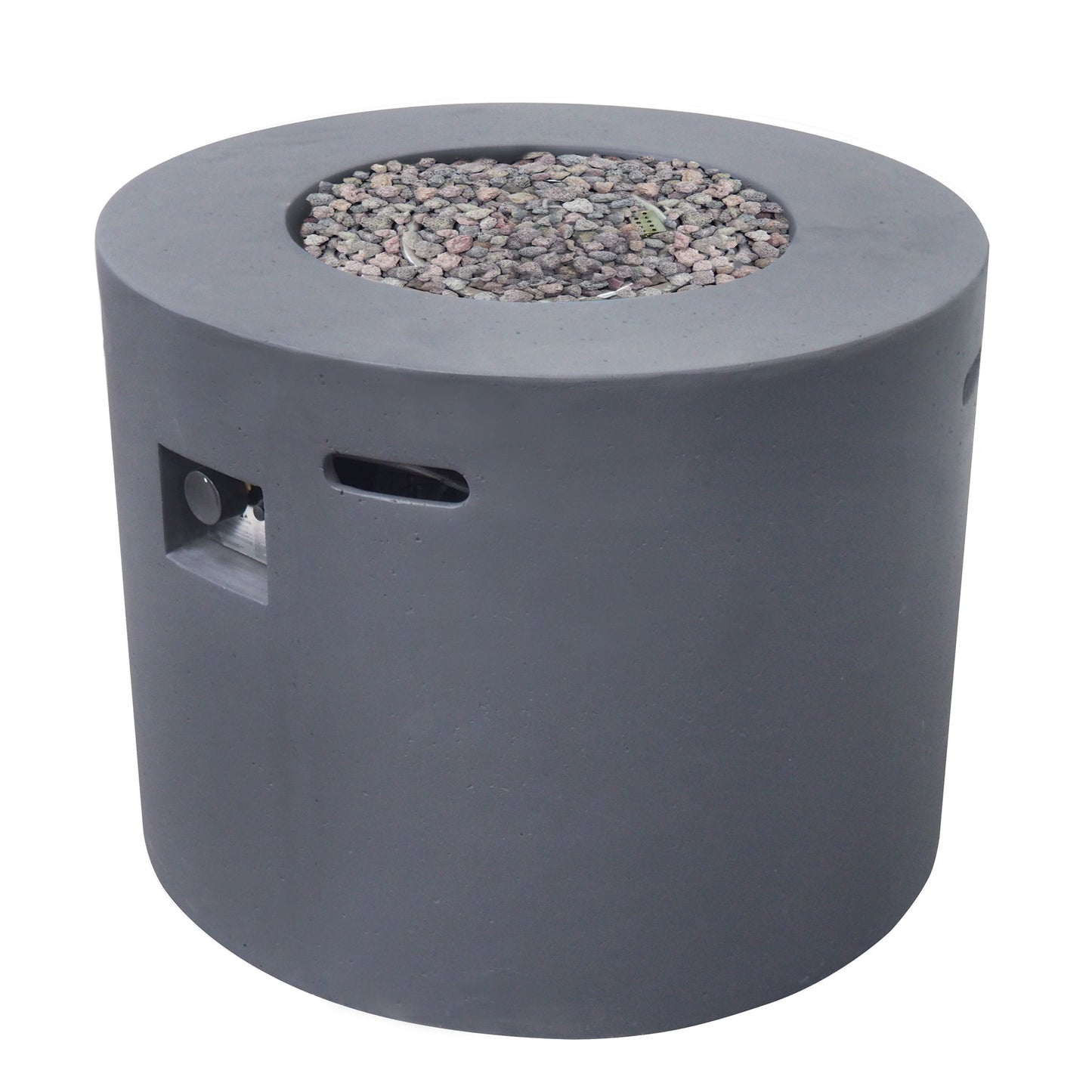 Round Iron Fire Pit With 40, 000 Btu