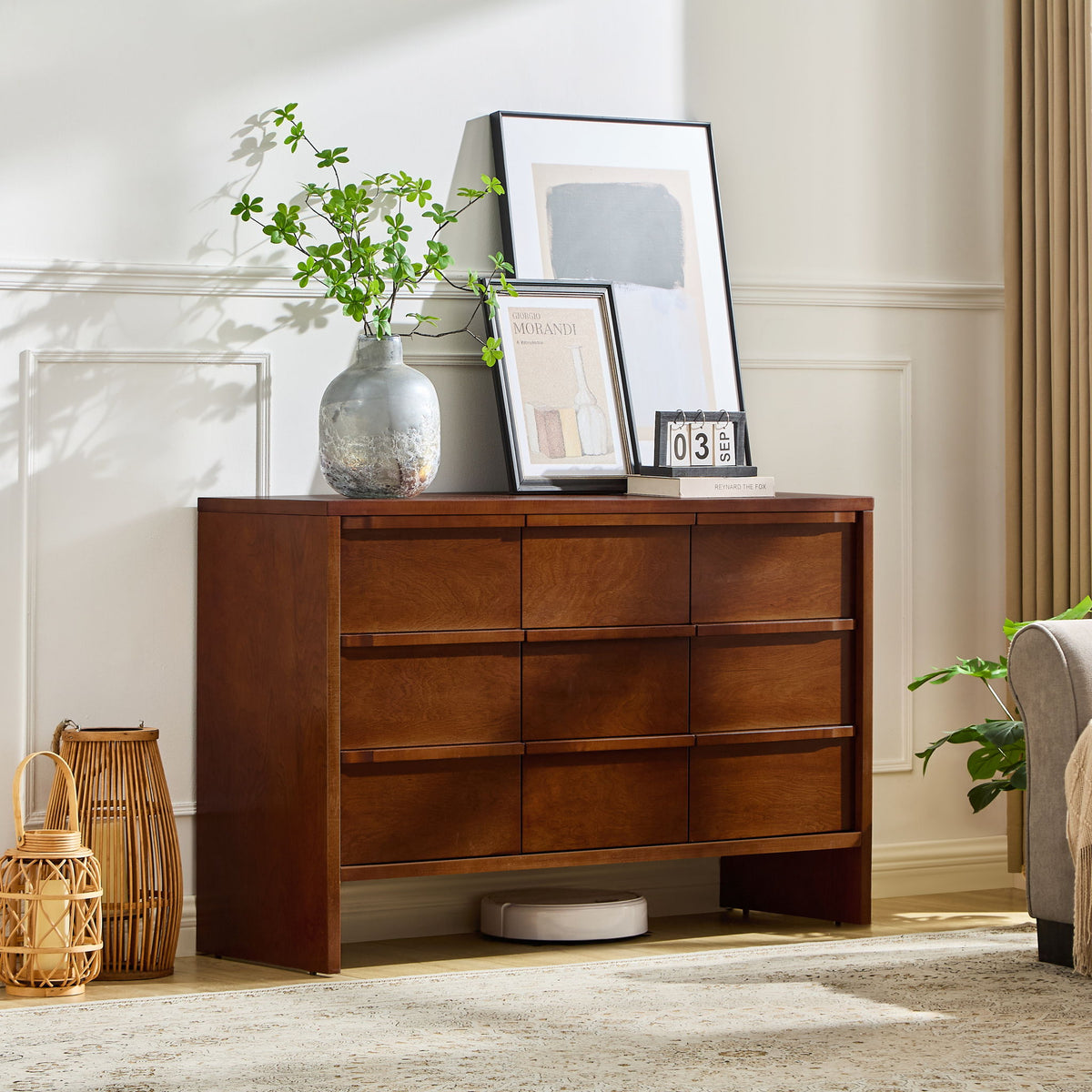 Sideboard Buffet Cabinet With Storage, 2 Doors 3 Drawers