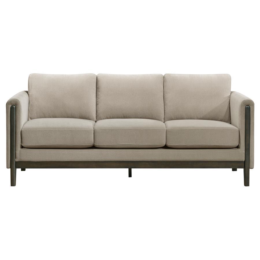 Islington - Fabric Upholstered Panel Arm Sofa - Taupe