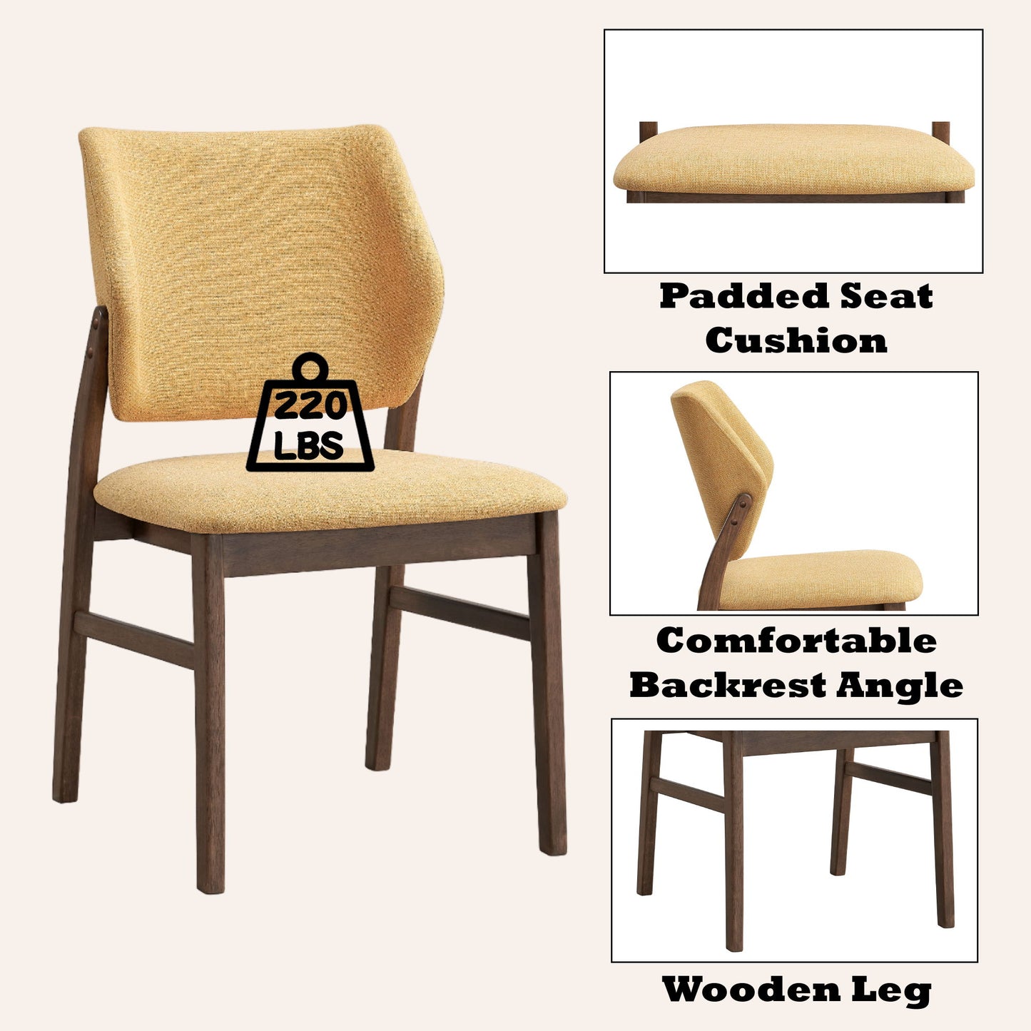 Sarha - Padded Seat Side Chair (Set of 2)