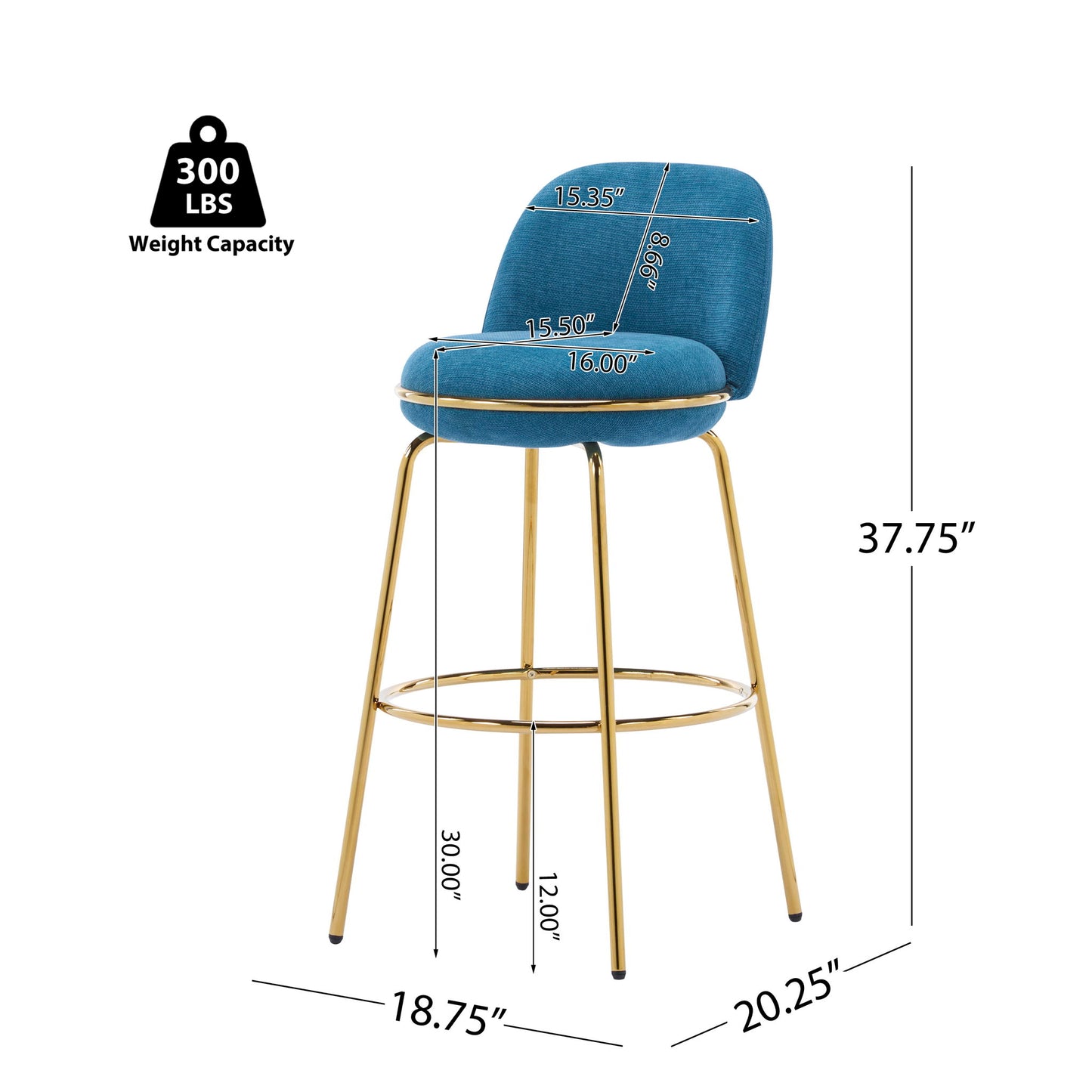 Rio Claro - Indoor Upholstered Barstool (Set of 2)