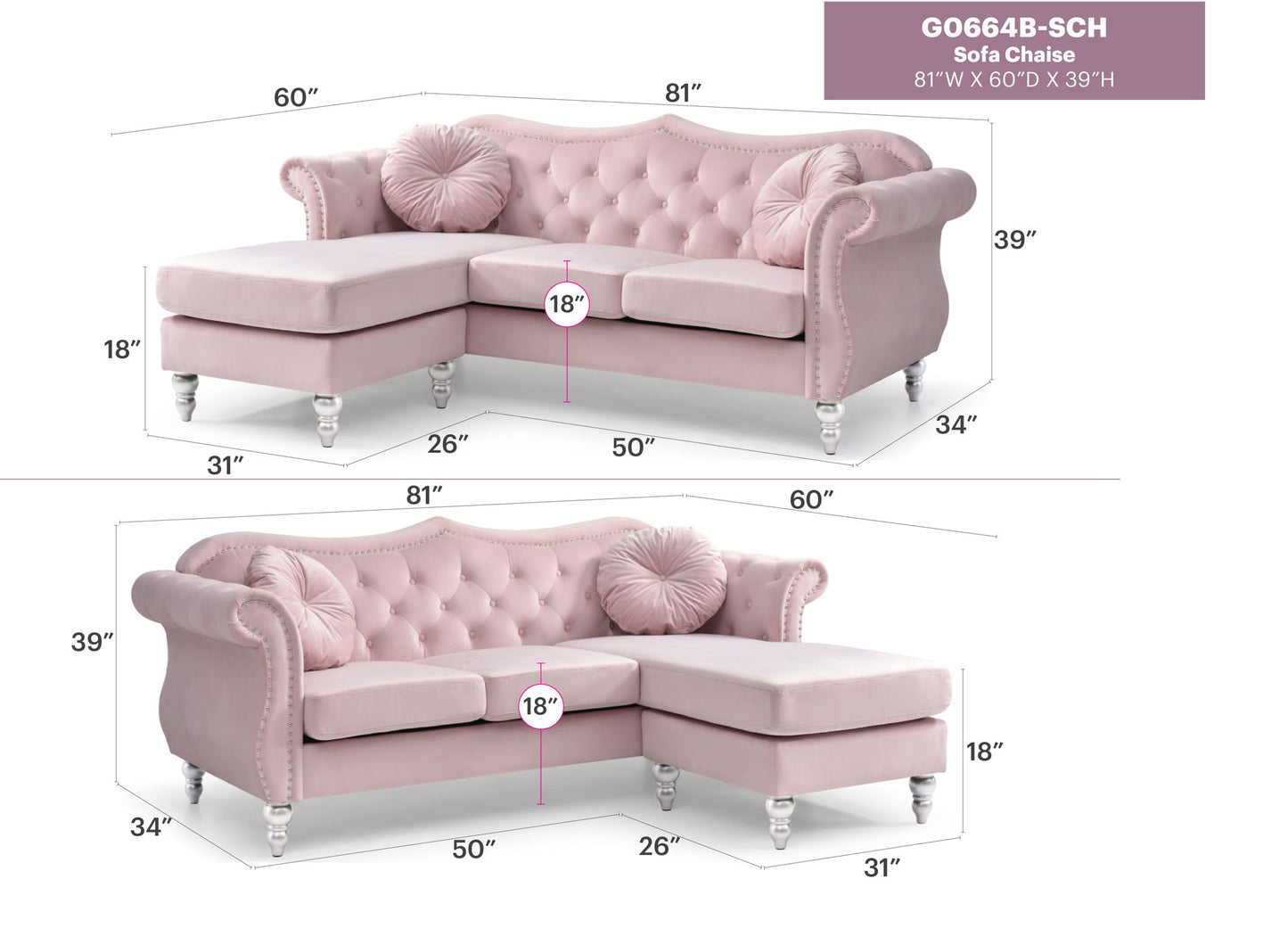 Hollywood - Sofa Chaise
