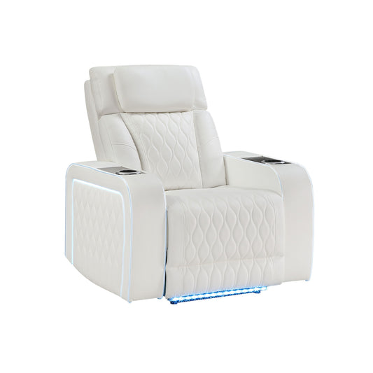 Electra - Power Recliner With Power Headrest, Massage, LED Lighting And USB Control