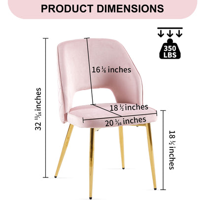 Dining Chairs With Metal Legs And Hollow Back Upholstered Dining Chairs