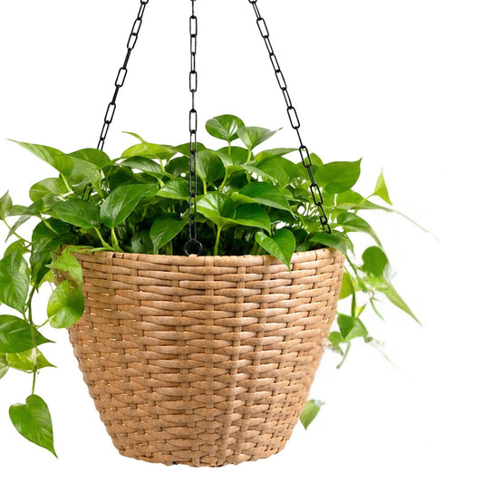 Hanging Planters, Indoor Outdoor Plant Holders (Set of 2) - Brown