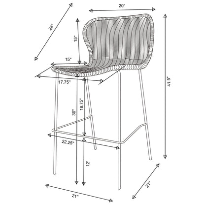 Mckinley - Bar Stool (Set of 2) - Brown