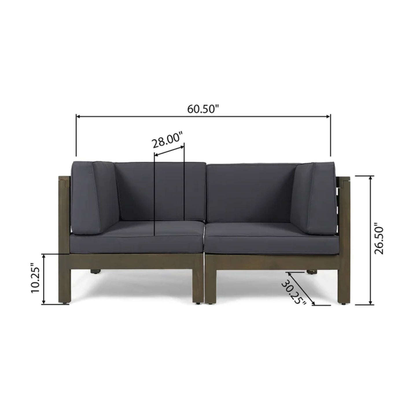 Oana - 2 Piece Loveseat Set With Water Resistant Cushions