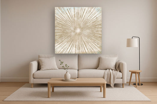 Floating Tempered Glass With Foil Shiny - Beige