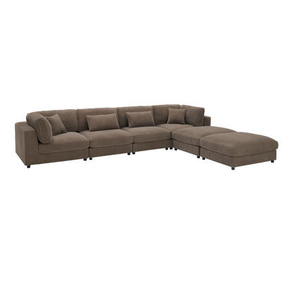 Upholstered Modular Sectional & Custom Configuration And Toss Pillows