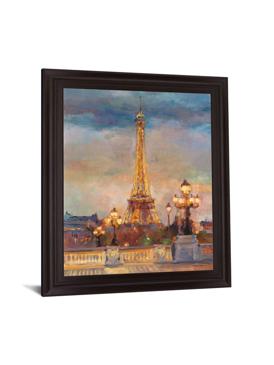 Parisian Lights - 28" x 34" Framed Wall Art - Yellow