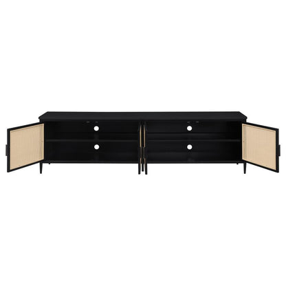 Amherst - 78" 4-Door Metal TV Stand Media Console - Black