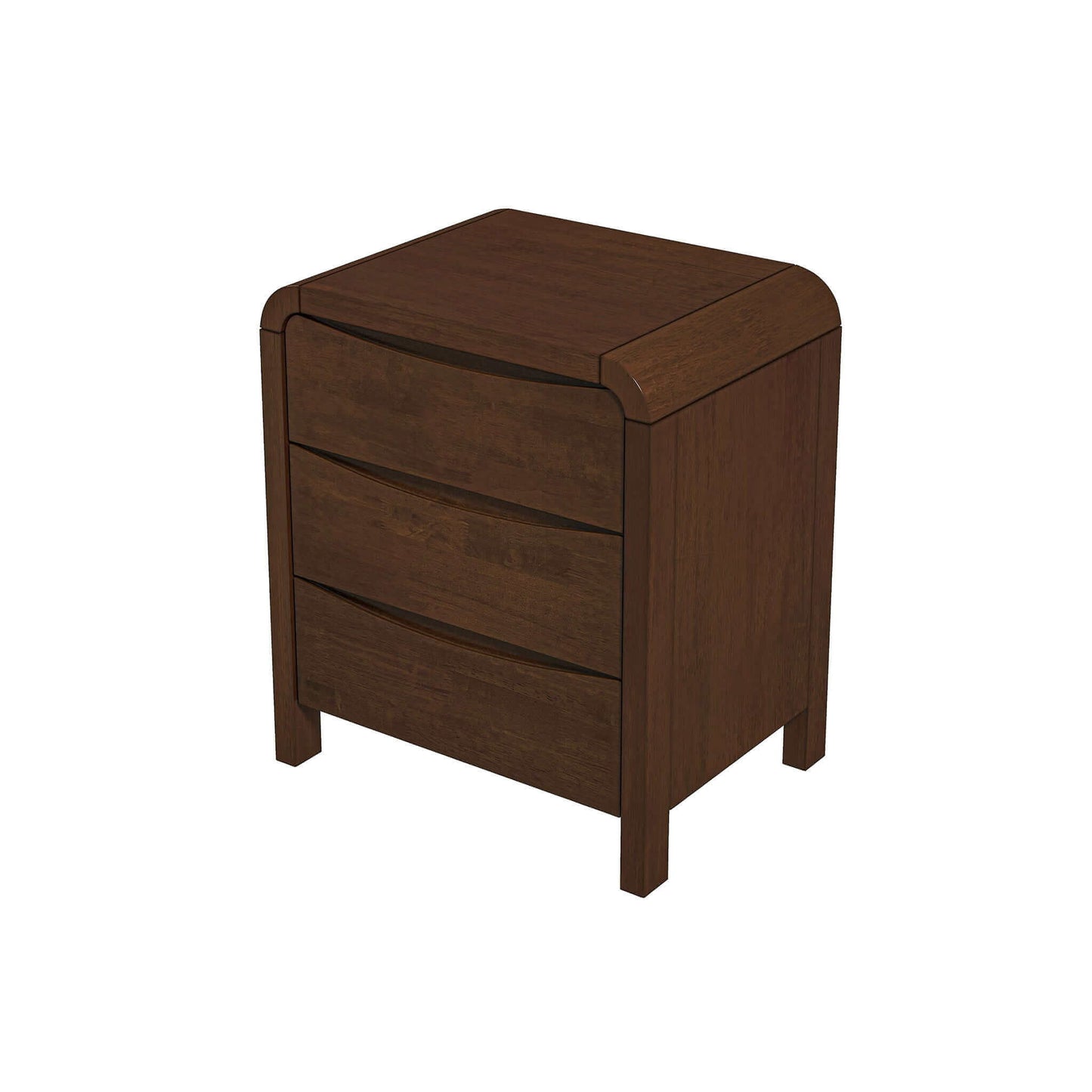 Lionel - Nightstand 3 Drawer Bed Side Table - Brown