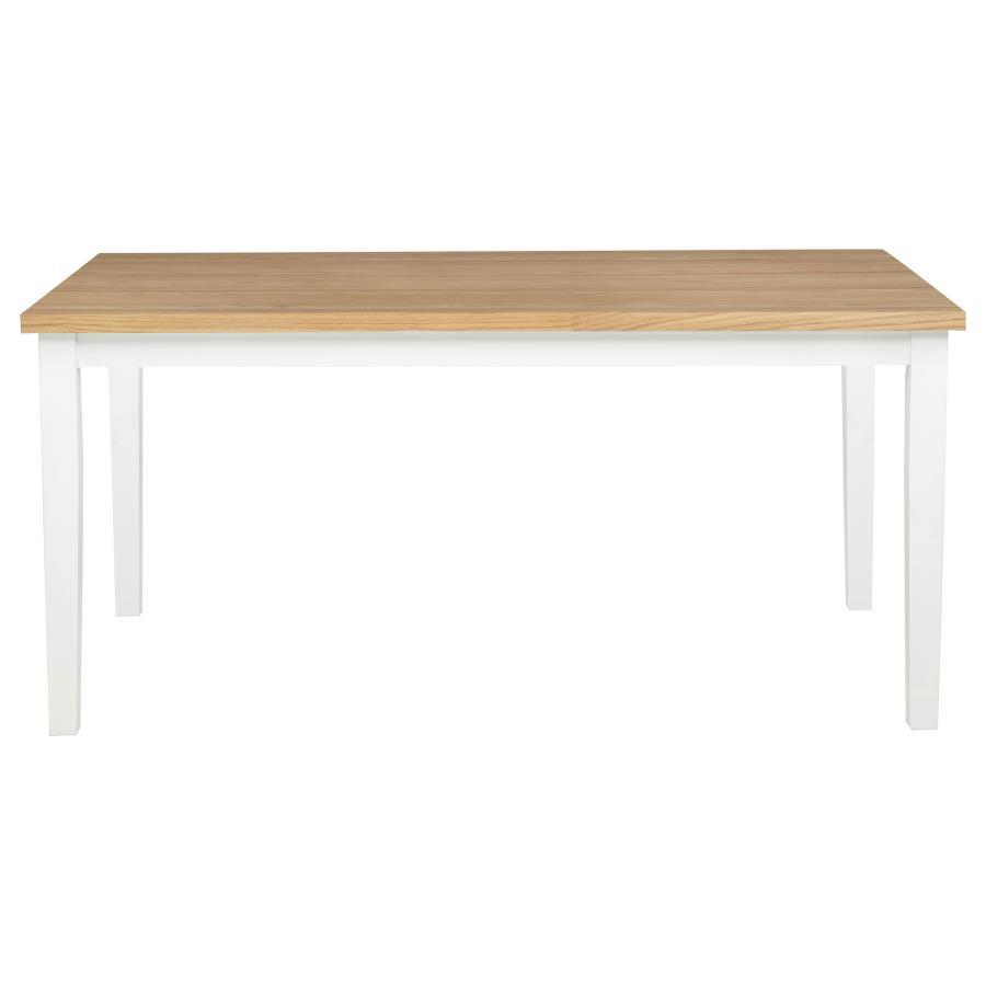 Andrews - 66" Rectangular Dining Table - Light Ash And White