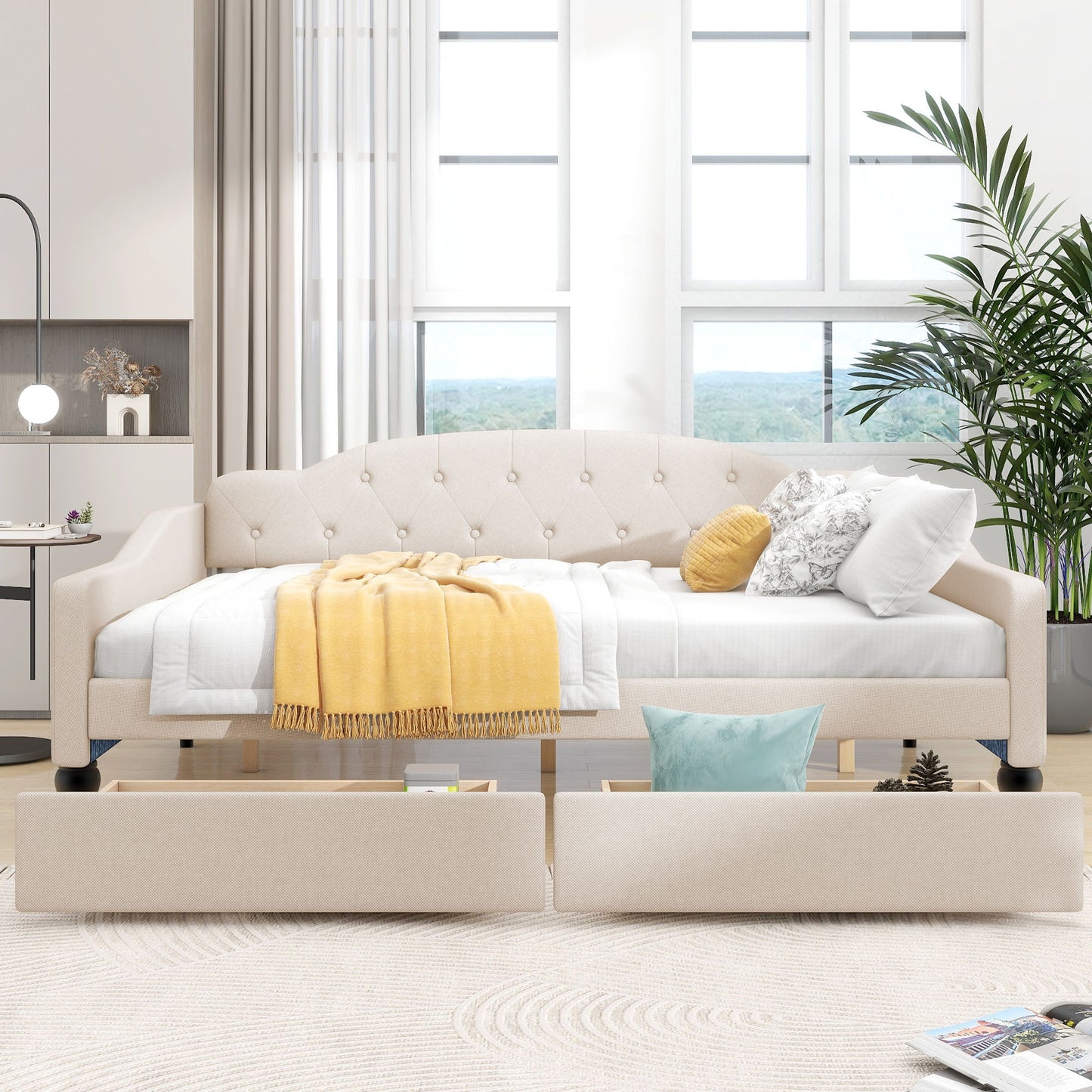 Upholstered Tufted Daybed