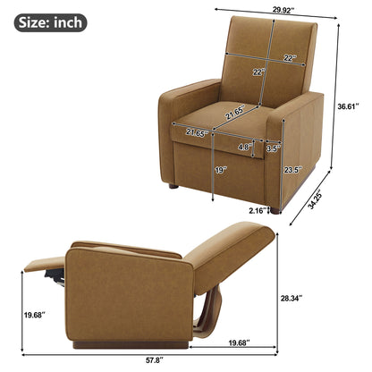 Manual Recliner Chair, 2 Position With 160° Adjustable Backrest For Living Room