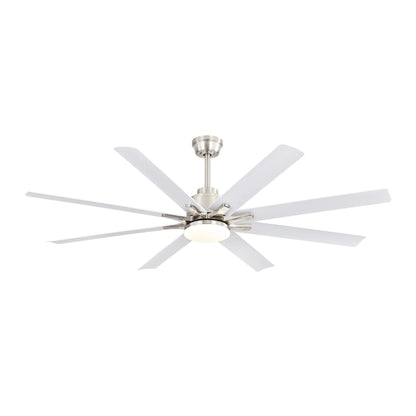Ceiling Fan With Dimmable LED Light, 8 Blades, Reversible DC Motor, Remote Control