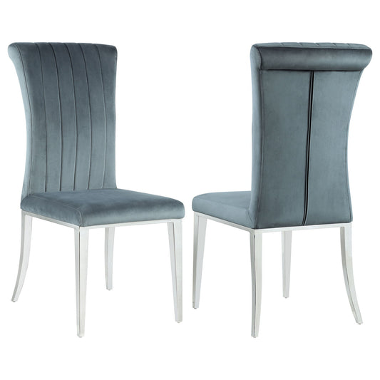 Tufted Side Upholstered Dining Chair (Set of 2) - Gray
