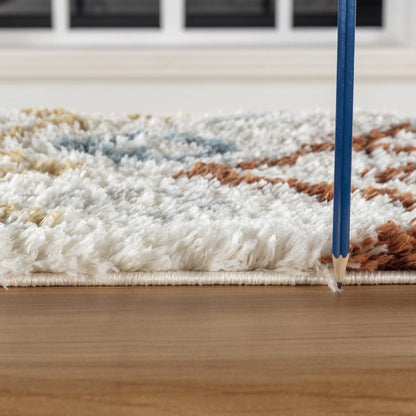 Loft Shag - 7'10" X 9'10" Shaggy Area Rug Polypropylene - Ivory