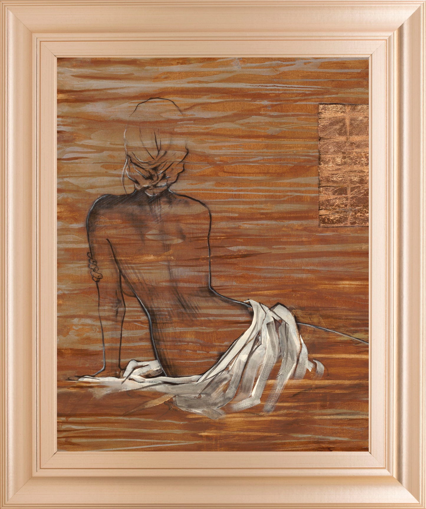 Maya By Saro - Framed Print Wall Art - Light Brown