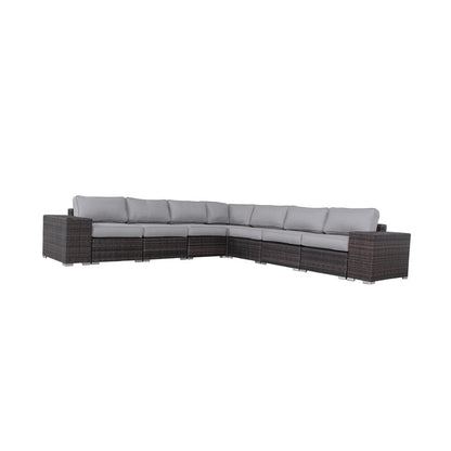 Modern Rattan Wicker Seating Group With Cushions