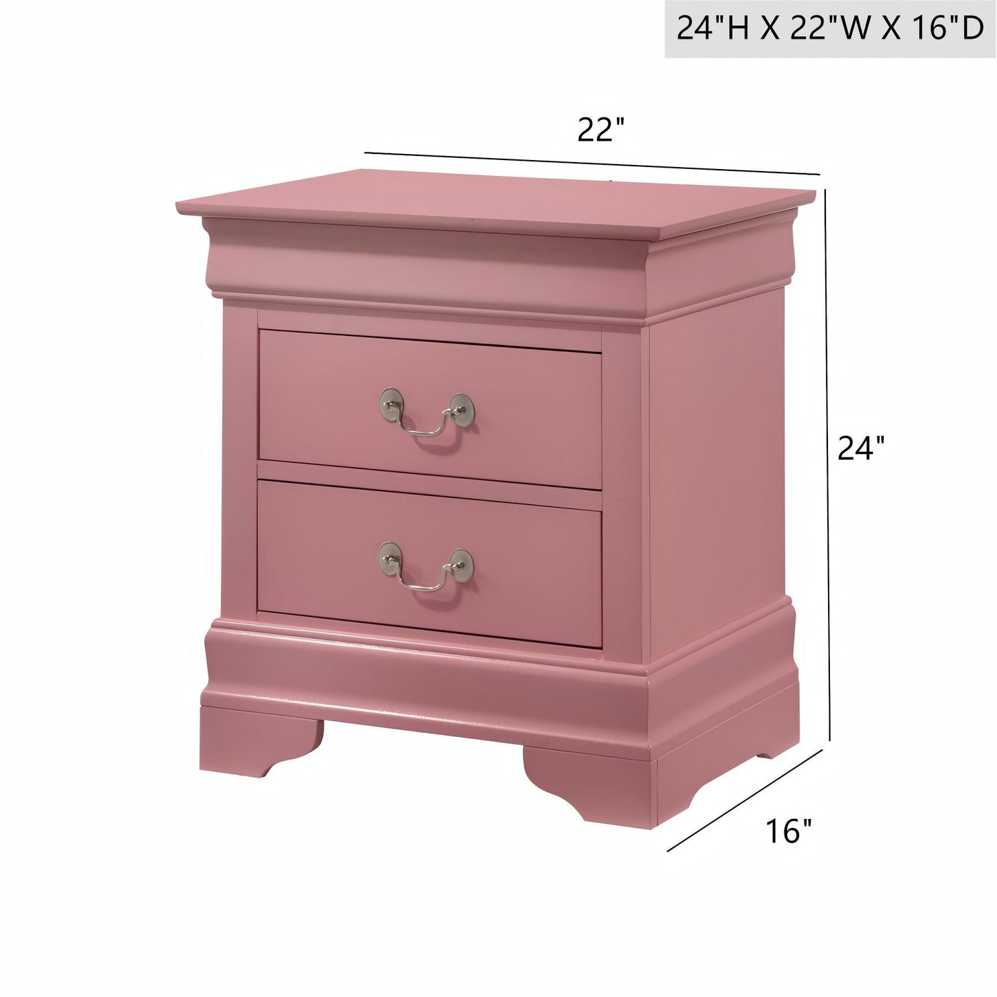 Louis Phillipe - Nightstand - Wood
