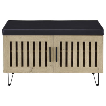 Brixton - 2-Door Padded Entryway Shoe Storage Bench
