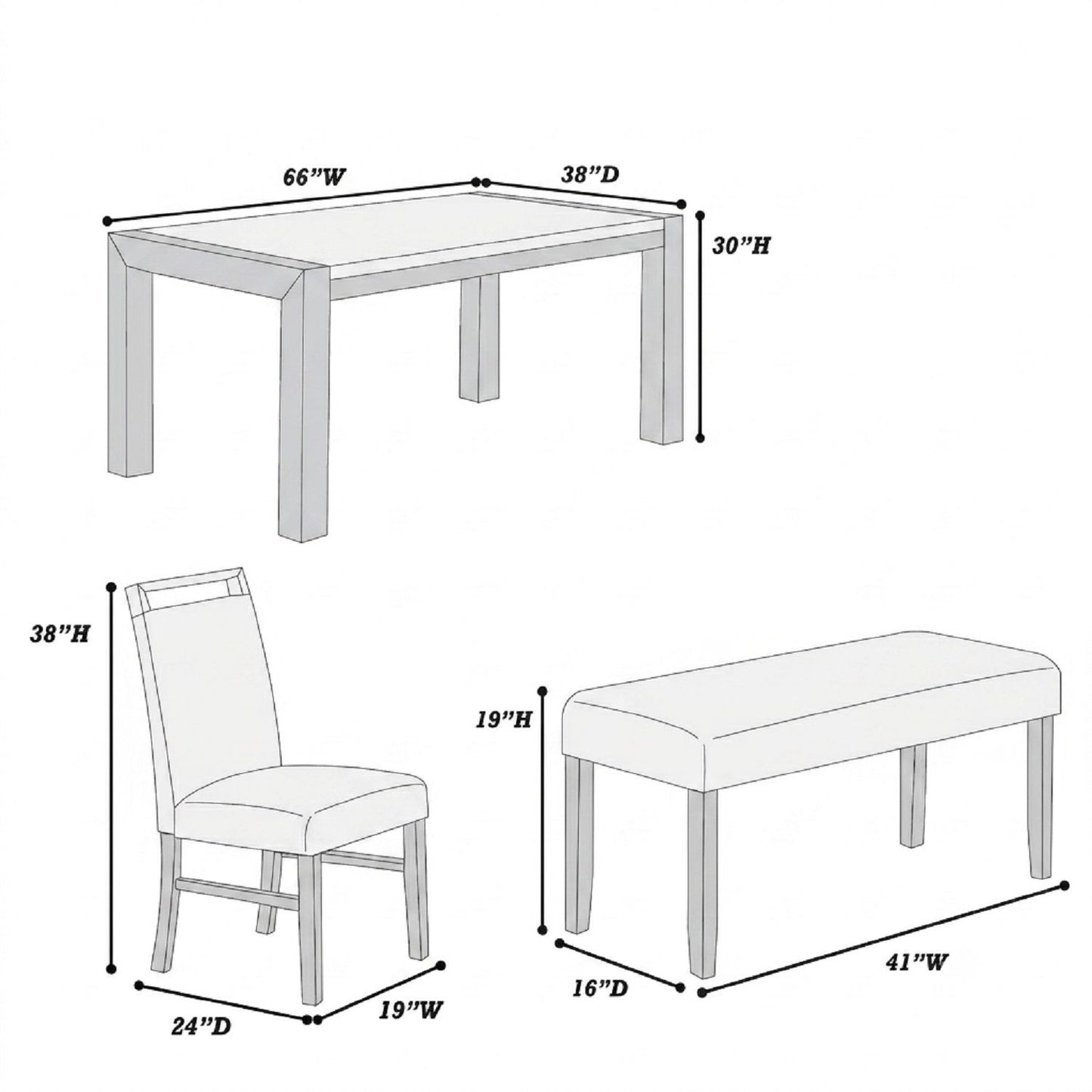 Dining Set With Table And Side Chairs