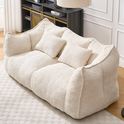 Comfortable Dual Beanbag Chair With High Resilience Foam Core For 2 People