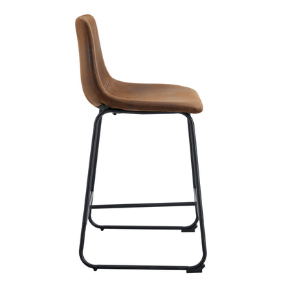 Retro Bar Chairs, Comfortable Stools (Set of 2)