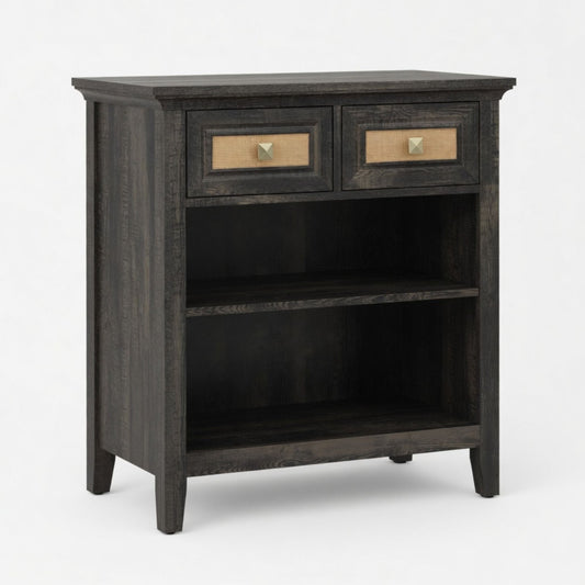 Storage Cabinet With 2 Drawers And 2 Shelves - Coffee