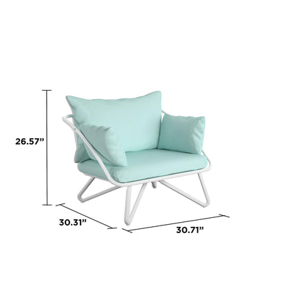 Teddi - Outdoor Lounge Chairs Set (Set of 2) - Aqua