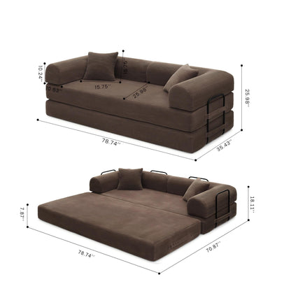 Convertible Foldable Floor Sofa Bed For Living Room