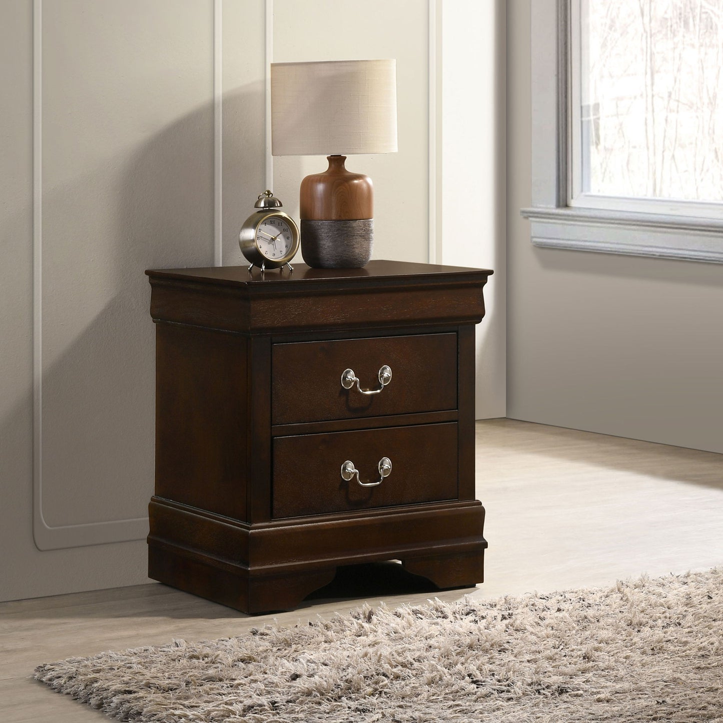 Demetra - 2 Drawer Nightstand - Cappuccino