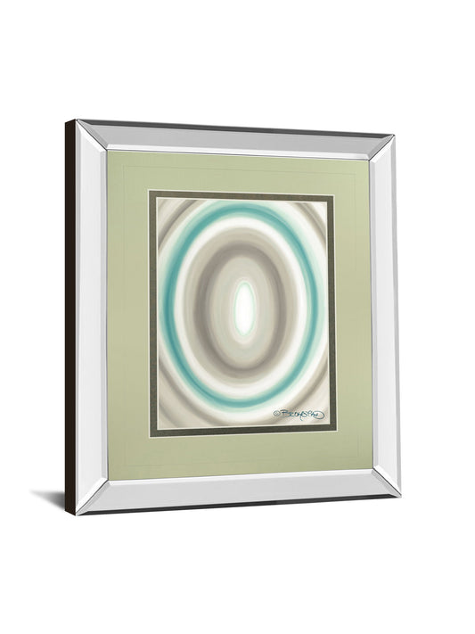 Concentric Ovals #1 By David Bromstad - Mirror Framed Print Wall Art - Beige
